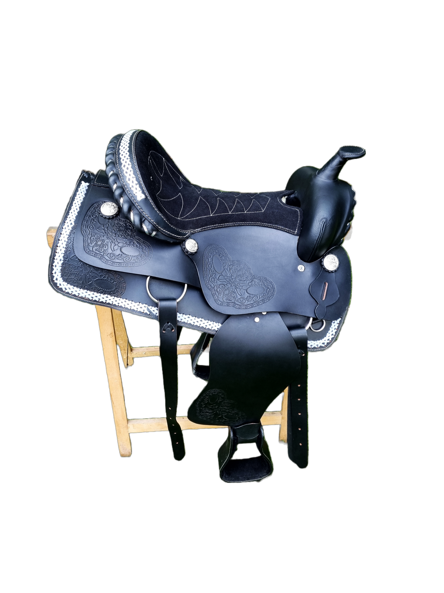 Sella Western in cuoio color nero