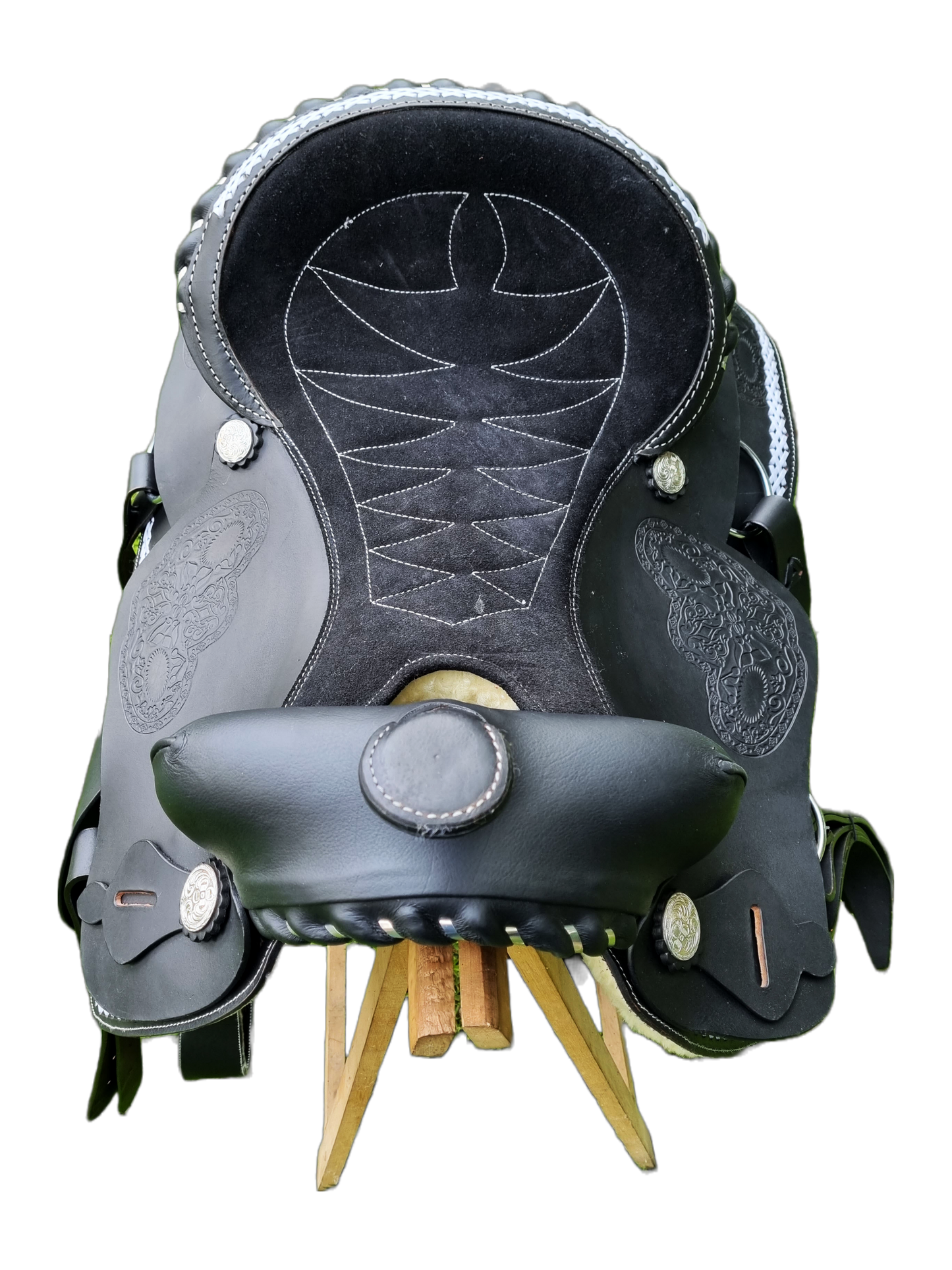 Sella Western in cuoio color nero